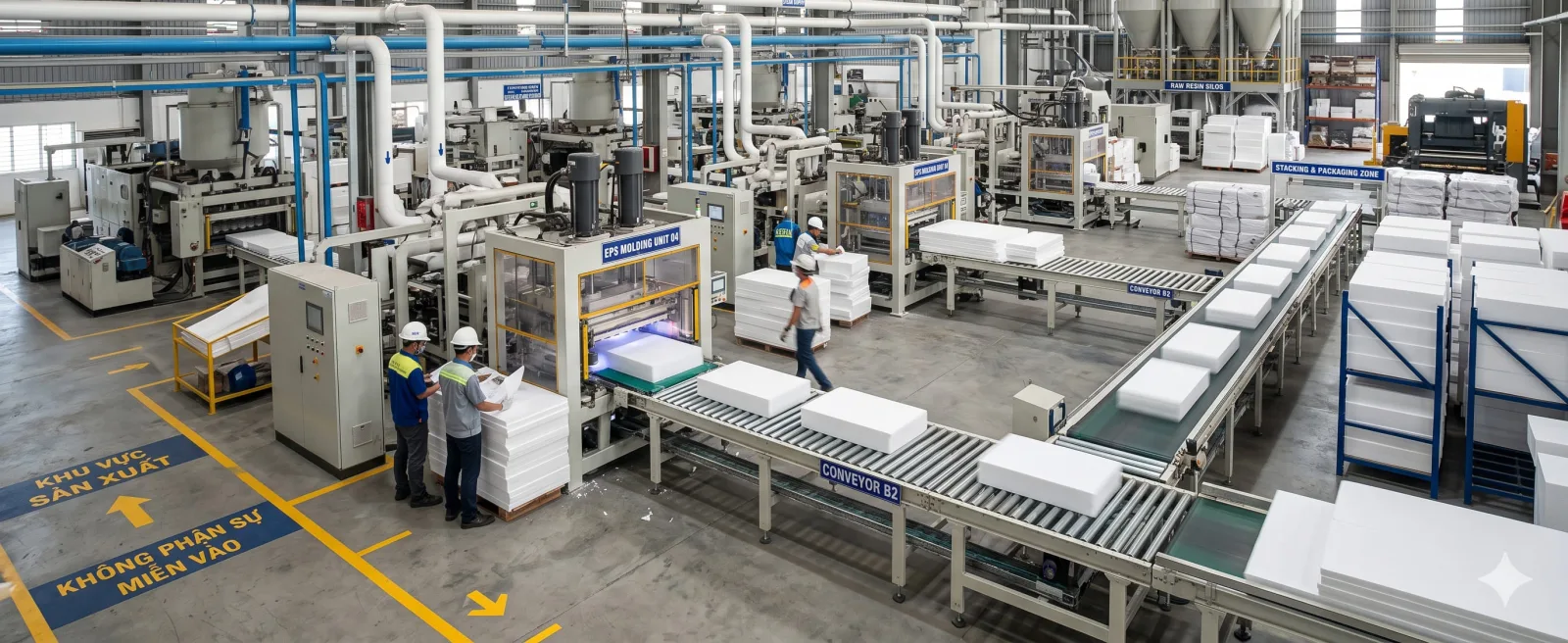 Nhà xưởng xốp Dương Nhật sản xuất PE Foam